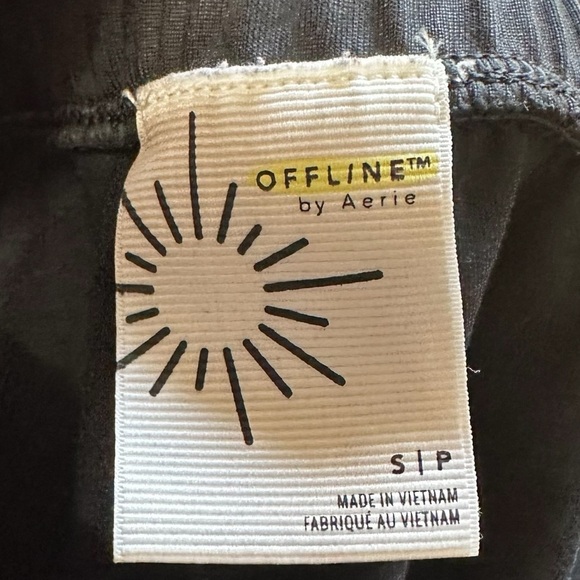 Aerie Black Elastic Waistband Pull On Wide Leg High Rise Trouser Pants Size S - Picture 4 of 12